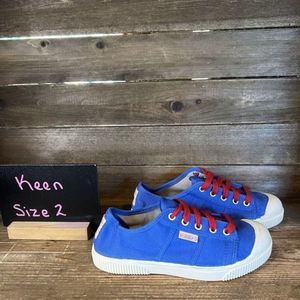 Childrens Big Kids Keen Coronado Blue Canvas Sneakers Shoes Size 2 Y‎ GUC